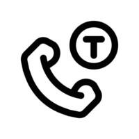 call icon. line icon for your website, mobile, presentation, and logo design. vector