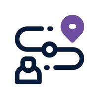 route icon. dual tone icon for your website, mobile, presentation, and logo design. vector