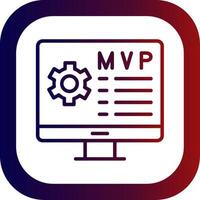 Minimum Viable Product Line Gradient Round Corner Icon vector