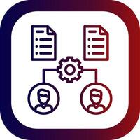 Onboarding Line Gradient Round Corner Icon vector