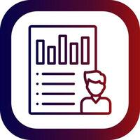 User Scenarios Line Gradient Round Corner Icon vector