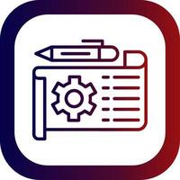 Prototype Line Gradient Round Corner Icon vector