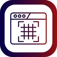 Grid Line Gradient Round Corner Icon vector