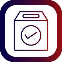 Checkbox Line Gradient Round Corner Icon vector