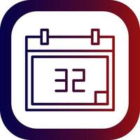 Calendar Line Gradient Round Corner Icon vector