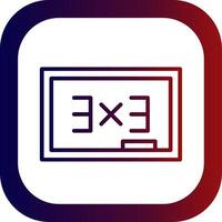 Blackboard Line Gradient Round Corner Icon vector