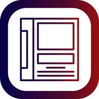 Dictionary Line Gradient Round Corner Icon vector
