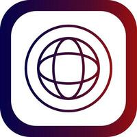Globe Line Gradient Round Corner Icon vector