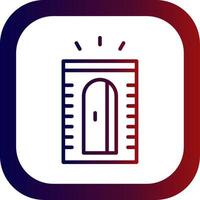 Pencil Sharpener Line Gradient Round Corner Icon vector