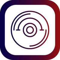 Compact Disc Line Gradient Round Corner Icon vector