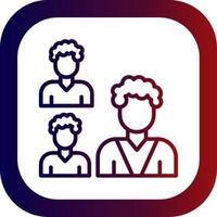 Group Line Gradient Round Corner Icon vector