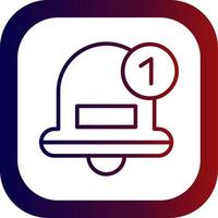 Notification Line Gradient Round Corner Icon vector