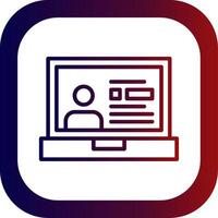 Profile Line Gradient Round Corner Icon vector