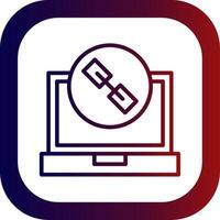 Link Line Gradient Round Corner Icon vector
