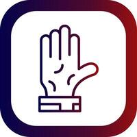 Raise Hand Line Gradient Round Corner Icon vector