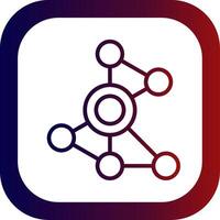 Network Line Gradient Round Corner Icon vector