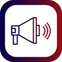 Megaphone Line Gradient Round Corner Icon vector