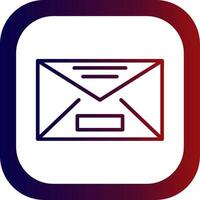 Mail Line Gradient Round Corner Icon vector
