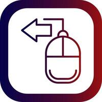 Mouse Line Gradient Round Corner Icon vector