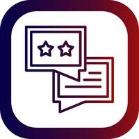 Feedback Line Gradient Round Corner Icon vector