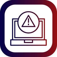 Error Line Gradient Round Corner Icon vector