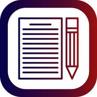 Contract Line Gradient Round Corner Icon vector