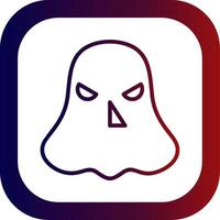 Ghost Line Gradient Round Corner Icon vector