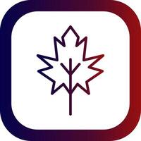 Dry Leaves Line Gradient Round Corner Icon vector