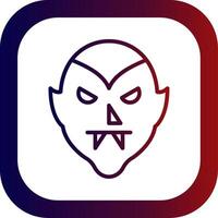 Dracula Line Gradient Round Corner Icon vector