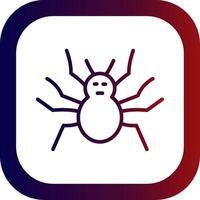 Spider Line Gradient Round Corner Icon vector