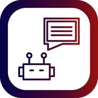 Chatbot Line Gradient Round Corner Icon vector