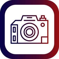 Dslr Camera Line Gradient Round Corner Icon vector
