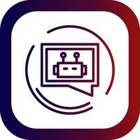 Auto Reply Line Gradient Round Corner Icon vector