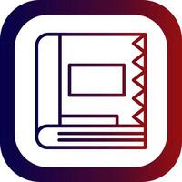 Spell Book Line Gradient Round Corner Icon vector