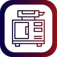 Eco Generator Line Gradient Round Corner Icon vector