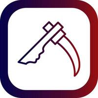 Scythe Line Gradient Round Corner Icon vector