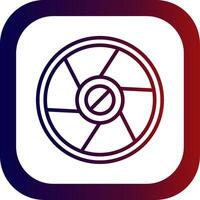 Camera Exposure Line Gradient Round Corner Icon vector