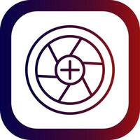 Diaphragm Line Gradient Round Corner Icon vector