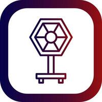 Camera Reflector Line Gradient Round Corner Icon vector
