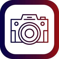 Compact Camera Line Gradient Round Corner Icon vector