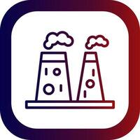 Geothermal Energy Line Gradient Round Corner Icon vector