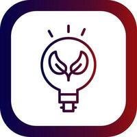 Energy Saving Line Gradient Round Corner Icon vector