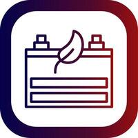 Bio Battery Line Gradient Round Corner Icon vector