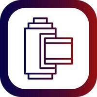 Camera Roll Line Gradient Round Corner Icon vector