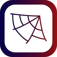 Spider Web Line Gradient Round Corner Icon vector