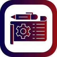 Prototype Glyph Gradient Round Corner Icon vector