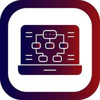 Information Architecture Glyph Gradient Round Corner Icon vector