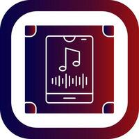 Vertical Rhythm Glyph Gradient Round Corner Icon vector