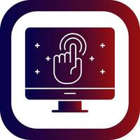Call To Action Glyph Gradient Round Corner Icon vector