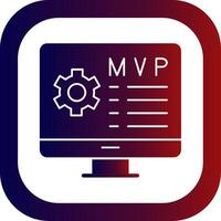 Minimum Viable Product Glyph Gradient Round Corner Icon vector